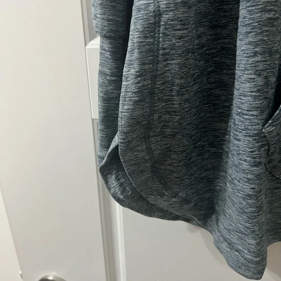 Heather Gray Cowl Neck Pullover Athletic Hoodie - Picture 7 of 8